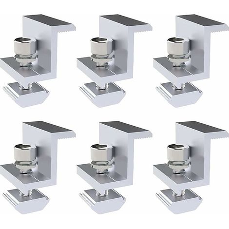 Supports De Montage Pour Panneaux Solaires - Alliage D'aluminium - Hauteur 30 Mm - Pour Surfaces Inégales - Lot De 6 (1/5)