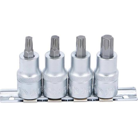 Jeu de Douilles à Embouts 12,5 mm (1/2) Profil T Torx T40-T55 - Précision et Robustesse, Acier - D-Work (1/5)