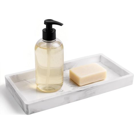 Plateau Salle de Bain, Plateau Décoratif Rectangulaire, 20 x 10cm (1/5)