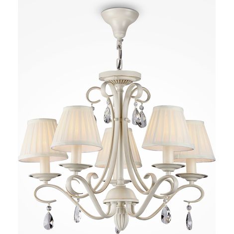 Suspension Maytoni Ring Ø58 cm noire, boules blanches (1/4)
