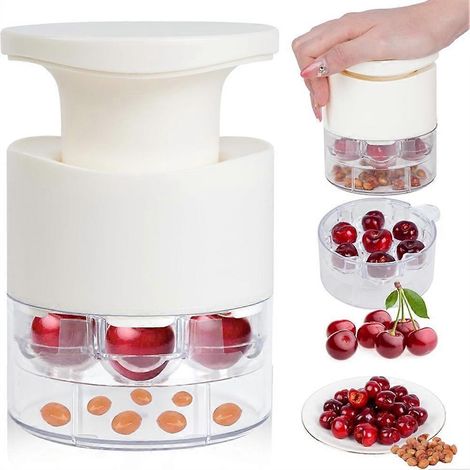 Dénoyauteur de cerises multifonctionnel portable à dégagement rapide avec 7 trous (1/5)