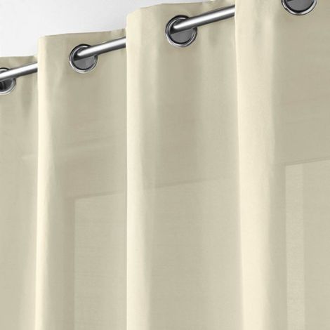 Rideau a oeillets 140 x 280 cm microfibre unie absolu Naturel (1/5)