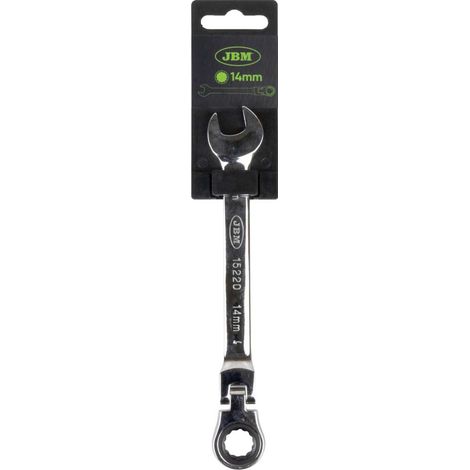 JBM 15220 RING-MAULSCHLÜSSEL MIT FLEXIBLEM KOPF 14 ММ – MIT SPIEGELBELAG