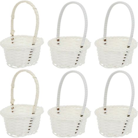 Lot de 6 paniers créatifs, paniers tressés classiques, paniers de plantation simples-10.2X8CM (1/2)