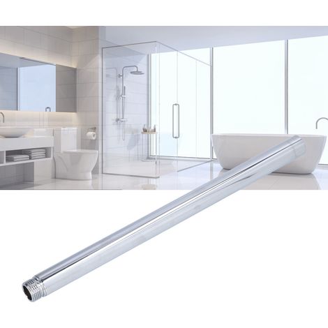 Barre d'extension de douche de 30 cm, tube droit d'extension en acier inoxydable à 4 points, barre d'extension de douche à main de 30 cm (1/5)