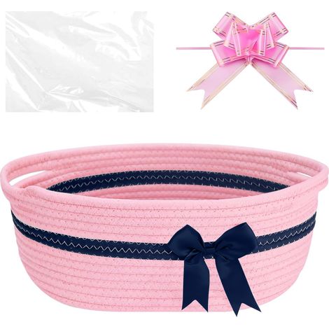 Cesta pequeña de cuerda trenzada, cesta para toallas de bebé, aperitivos, juguetes, guardar pañales, cesta rectangular para estante de baño, bonita cesta marrón //