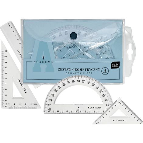 Set di 4 elementi geometrici trasparenti dell'Accademia interDRUK (1/5)