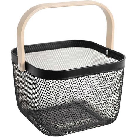 Panier de récolte en maille métallique avec poignée, organisateur de rangement multifonctionnel pour la cueillette de légumes, de fruits, pour la cuisine et le jardin. (1/5)