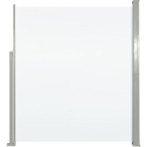 Auvent paravent store brise-vue latéral rétractable de patio jardin terrasse balcon protection visuelle écran 160 x 300 cm crème