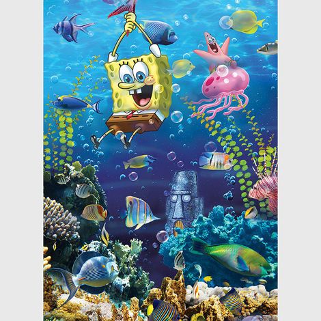 Papier peint intissé - Les aventures sous-marines de Bob l'éponge - 182x252 cm (1/2)