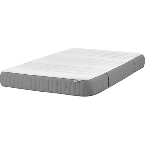 Foam Mattress Medium White and Grey EU Small Double Size Zippered Removable Polyester Cover Bedroom Accessories CHEER