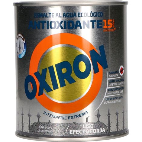 -CAHERSA- PINTURA OXIRON LISO EF. FORJA AG GRIS A 750ML TITAN (1/5)