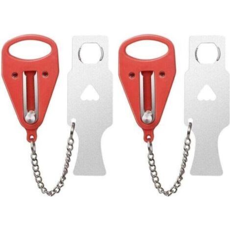 (2pcs) Portable door lock, travel lock, add an extra lock for extra security and privacy, strong and sturdy lock for travel, hotel, apartment
