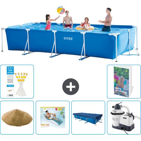 Rechteckiger Frame Pool - 450x220x84 cm - 7-teilig S23