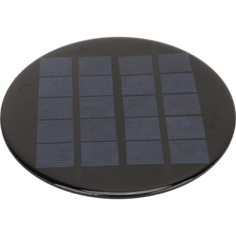 1.1W 5V Mini Panneau Solaire, 120 mm Petit Portable Module de Cellule Solaire Rond en Silicium Polycristallin Pour énergie Solaire, Bricolage, Jardin (1/5)