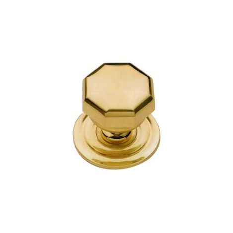 POMOLO PRESTIGE OTTAGONALE PER PORTONCINO IN OTTONE LUCIDO  ø mm.70