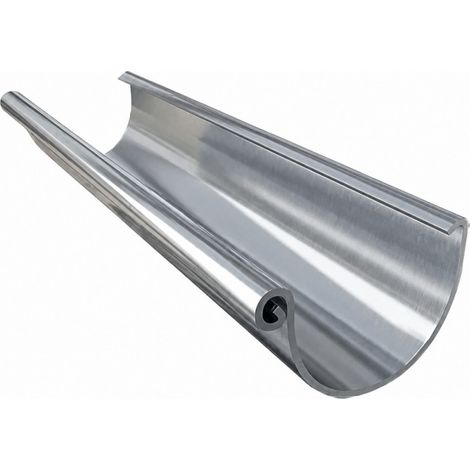 Canalón de zinc en 4 metros con abrazadera y brida de 18 mm en D.25