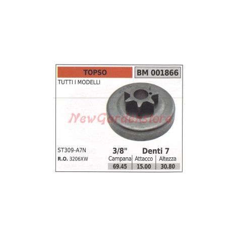 Kupplungsglocke Ritzel universal Kettensäge TOPSO STIHL 3206XW 001866