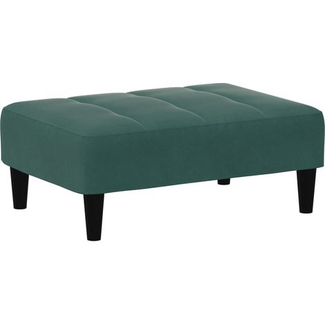 Repose-pieds tabouret 77 x 55 x 31 cm en velours vert DEC030679 (1/5)