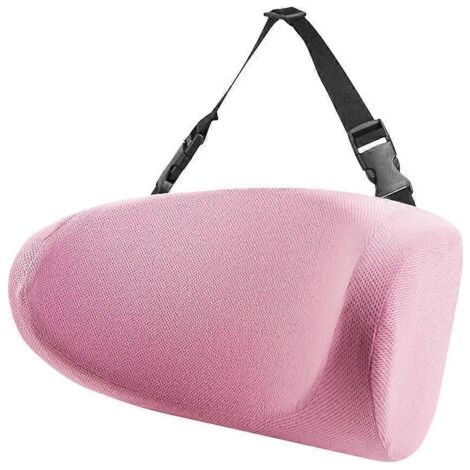 Coussin de nuque multifonctionnel pour appui-tête de voiture, réglable en hauteur, confortable et doux, rose (1/5)