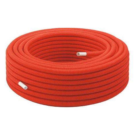 Tube multicouche gainé rouge Ø16 en couronne de 100 mètres