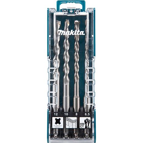 D-74728 Set di punte SDS-PLUS 6,5 mm, 8 mm, 10 mm, 12 mm x 160 mm