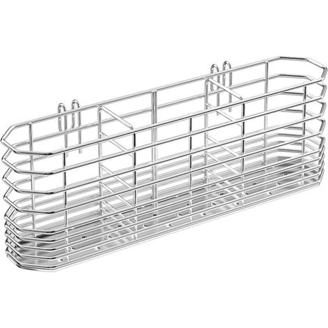 Besteckhalter und Abtropfkorb aus Edelstahl 304, Messer-/Gabelabtropfkorb mit Haken, rostbeständig, silberfarben – Kompatibel mit Standardküchen (1/5)