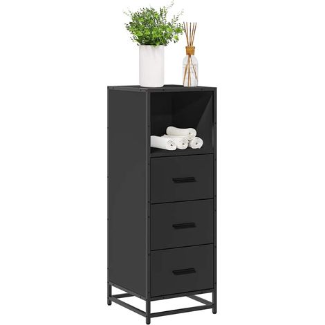 Badschrank Schwarz 35x37,5x100 cm Holzwerkstoff vidaXL (1/5)