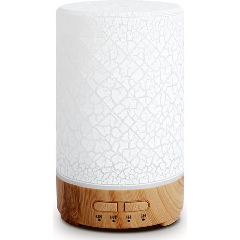 Diffuseur d'Huile Essentielle, 150ML Diffuseur Arômes, Ultrasonique Diffuseur Huiles Essentielles Electrique avec 7 Couleurs LED Humidificateur d'air pour Appartement Bureau Maison Yoga (1/5)