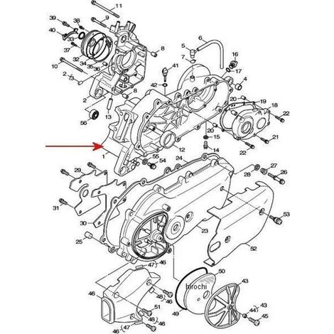 Yamaha 5ML-E5111-00 Carcasa del motor - XC Cygnus FlameX 125