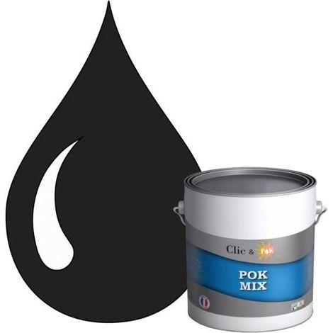 Peinture d'Accroche et Finition 2 en 1 - POK - Marron - Acrylique Satinée - 3L - RAL 8022 (1/4)