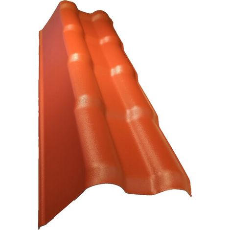 Profil de rive gauche pour toiture PVC mini 94 x 37,5 cm - Coloris - Terre cuite, Largeur - 37,5 cm, Longueur - 94 cm