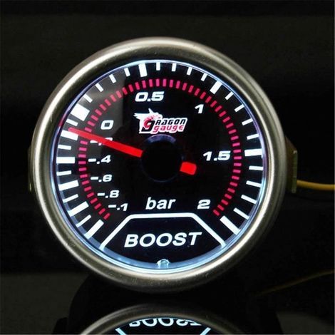 NEUFU 52MM UNIVERSAL LED Turbo Boost Pression Manomètre Vacuum Gauge Voiture car (1/4)
