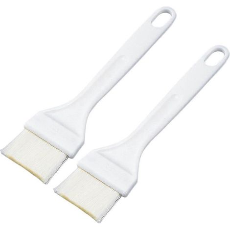 2er-Set Küchenbackpinsel, Grillwerkzeug, Kuchenpinsel, Sahnepinsel, Kunststoffgriff, Öl- und Saucenpinsel für Grillfleisch, Kuchen und Gebäck-18.00X4.00X0.60CM (1/4)