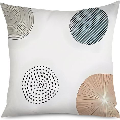 Housse de Housse Coussin Motif Carrés Géométriques (1/5)