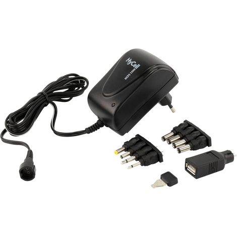 HyCell 1201-0008 Alimentatore a spina regolabile 3 V/DC, 4.5 V/DC, 5 V/DC, 6 V/DC, 7.5 V/DC, 9 V/DC, 12 V/DC 1500 mA 18 (1/2)