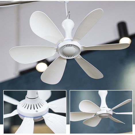 Ventilateur Plafond Portable - Ventilateur de Tente USB 5 V CC - Alimenté par Batterie - Pour Camping et Usage Extérieur - 1 Pièce (1/5)