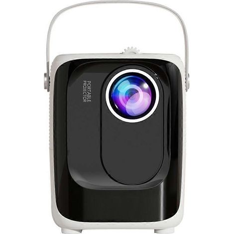 Mini-Projektor S10 1080p mit Bluetooth-Kompatibilität, tragbarer Android-Projektor, 5G-WLAN, Heimkino, weiß, US-Stecker (1/5)