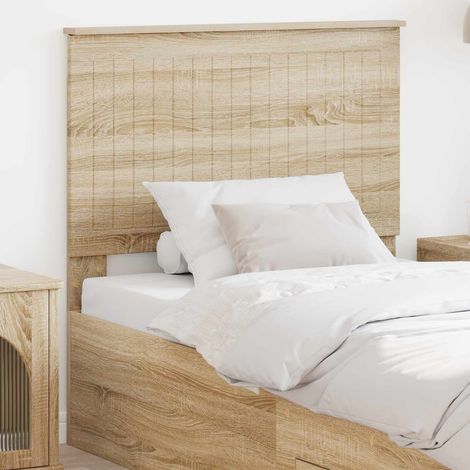 Kopfteil mit Kopfteil Sonoma-Eiche 90 cm Holzwerkstoff