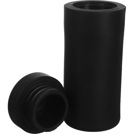 Distributeur de Savonnette Liquide pour Évier Cuisine en Silicone Noir Flacon Rechargeable Ergonomique pour Savonnette Mains et Liquide Vaisselle Bouteille Solide pour Salle de (1/5)