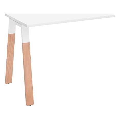 Retour bureau manager 60 x 100 cm piétement métal et bois blanc - Arch - Maxiburo (1/2)
