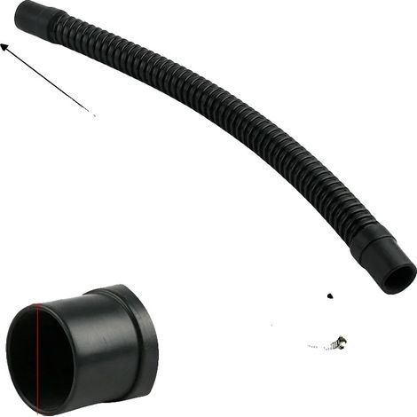 Manguera corrugada, de caucho blando, diseño flexible, 1 pieza, 32 mm x 0,5 m (1/2)