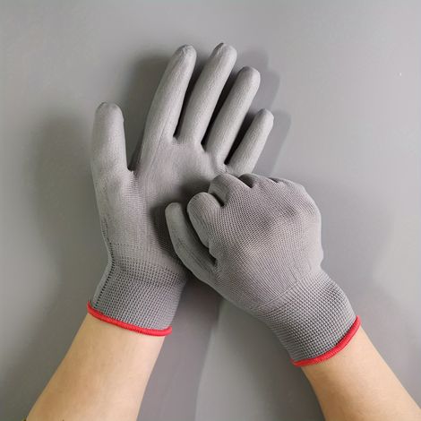 Gants antidérapants et antistatiques, adaptés au jardinage, à la réparation automobile, taille S 12 pièces, (légère différence de couleur) (1/3)