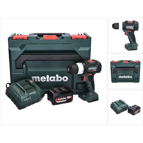 Taladro atornillador a batería Metabo BS 18 LT BL 18 V 75 Nm sin escobillas + 1 batería de 4,0 Ah + cargador + metaBOX