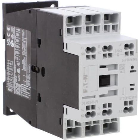 Leistungsschütz DILM25-11(24V50/60HZ)-PI 3P 380 V 400 V 11 kW 1Ö+1Ö 24 V AC Steckanschluss 199286