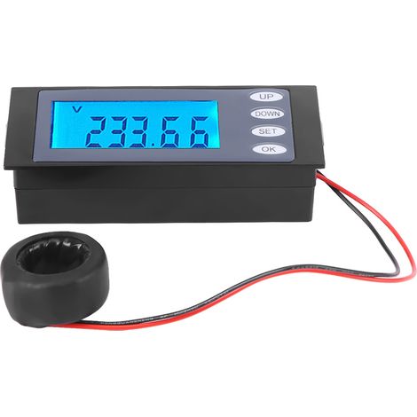 PEACEFAIR Compteur numérique AC 80-260V 100A : courant, tension, puissance, kWh, heure, voltmètre, transformateur de courant (1/5)