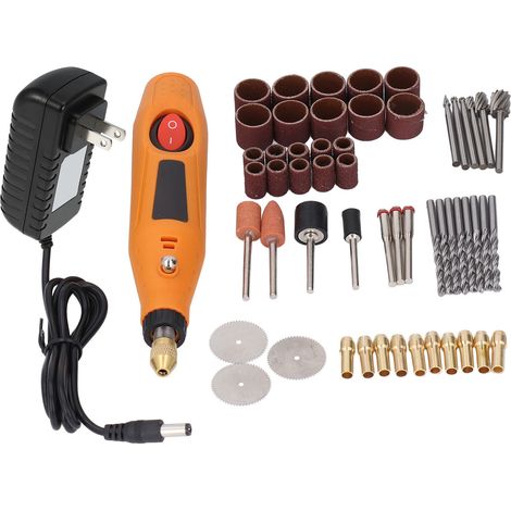 Meuleuse électrique 12 V, outil de sculpture portable multifonctionnel pour le polissage, le nettoyage, la gravure et le chanfreinage, prise UE 100-240 V