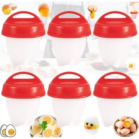 Cuiseur d'Oeufs Pochés - Silicone - 6 Pièces - Antiadhésif - Universel 2,7 x 3,5 pouces (1/4)
