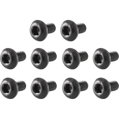 sourcing map M2x4mm 10.9 Acier alliage hexagonale prise tete ronde vis boulon 100pcs (1/3)