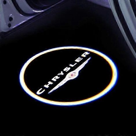 Lampe décorative LED décorative avec logo et ombre fantôme pour portières de voiture Chrysler 300, 300c, 200 Sebring, FR Jr, JS et Lancia Thema Accessories (Chrysler avec un cercle) (1/5)